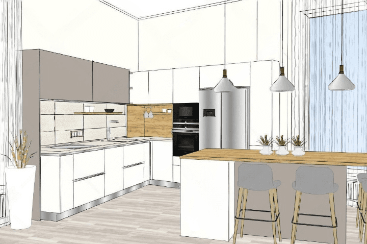 kitchen 3D render - Stone Center Lakeland
